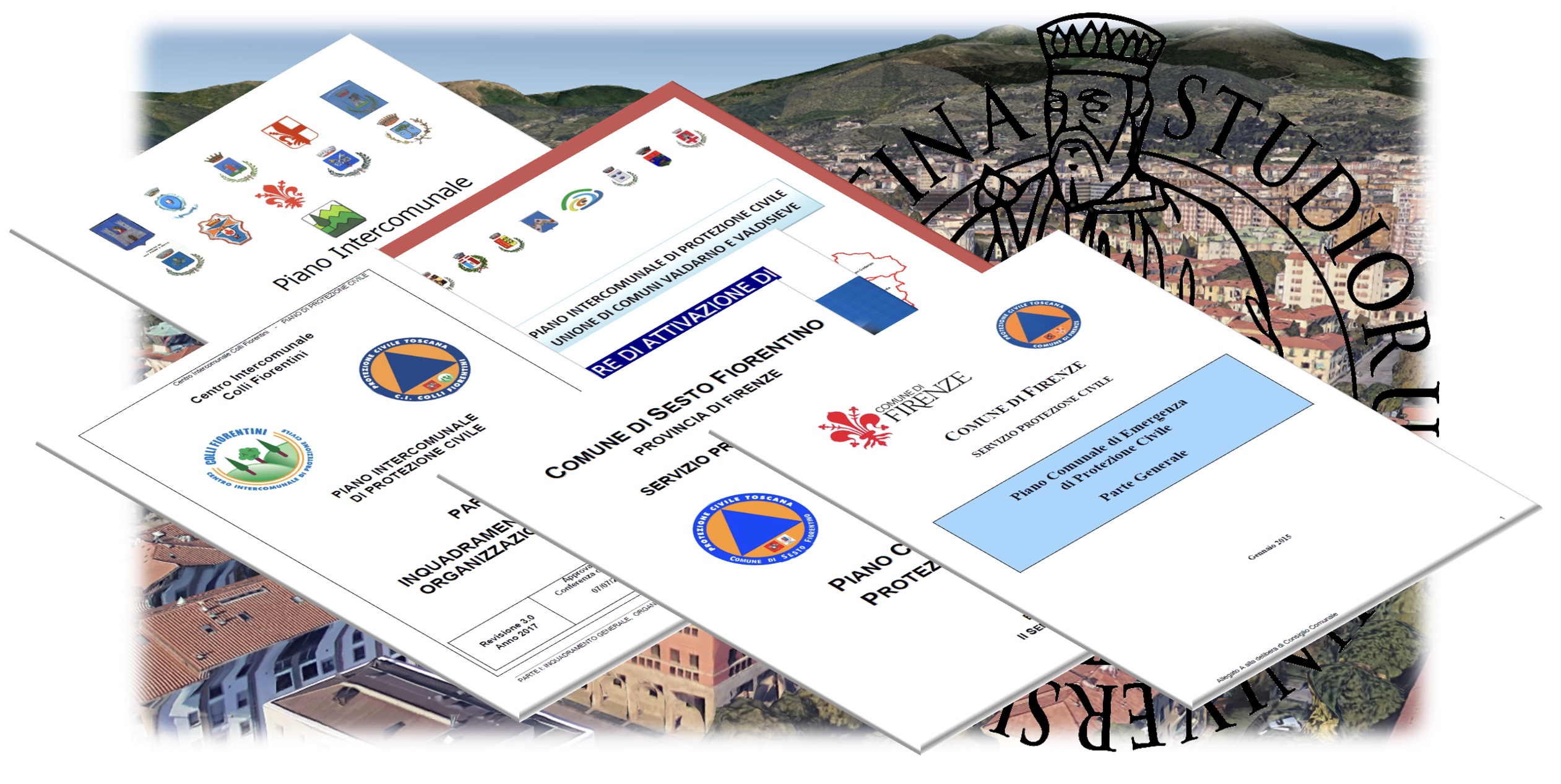 collage di copertine di piani di p.c.